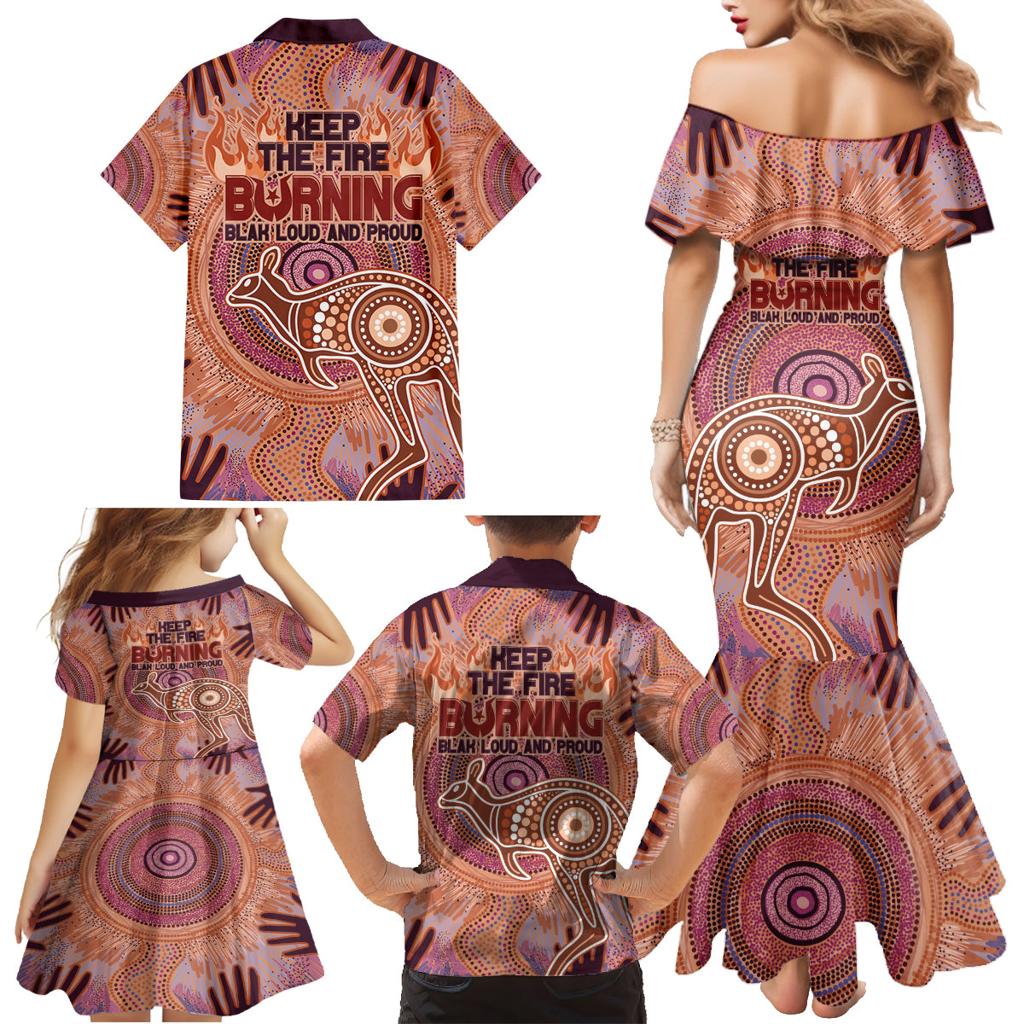 Fire Together NAIDOC 2024 Family Matching Mermaid Dress and Hawaiian Shirt Indigenous Cultural Spirit