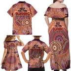 Fire Together NAIDOC 2024 Family Matching Off Shoulder Maxi Dress and Hawaiian Shirt Indigenous Cultural Spirit