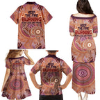 Fire Together NAIDOC 2024 Family Matching Puletasi and Hawaiian Shirt Indigenous Cultural Spirit