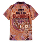 Fire Together NAIDOC 2024 Family Matching Puletasi and Hawaiian Shirt Indigenous Cultural Spirit