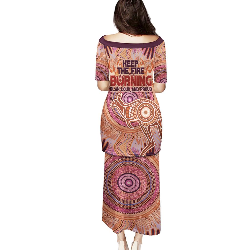 Fire Together NAIDOC 2024 Family Matching Puletasi and Hawaiian Shirt Indigenous Cultural Spirit