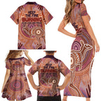 Fire Together NAIDOC 2024 Family Matching Short Sleeve Bodycon Dress and Hawaiian Shirt Indigenous Cultural Spirit