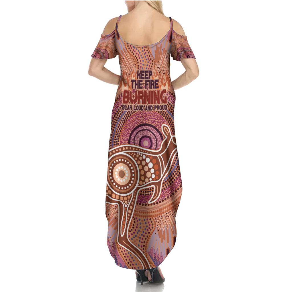 Fire Together NAIDOC 2024 Family Matching Summer Maxi Dress and Hawaiian Shirt Indigenous Cultural Spirit
