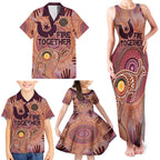 Fire Together NAIDOC 2024 Family Matching Tank Maxi Dress and Hawaiian Shirt Indigenous Cultural Spirit
