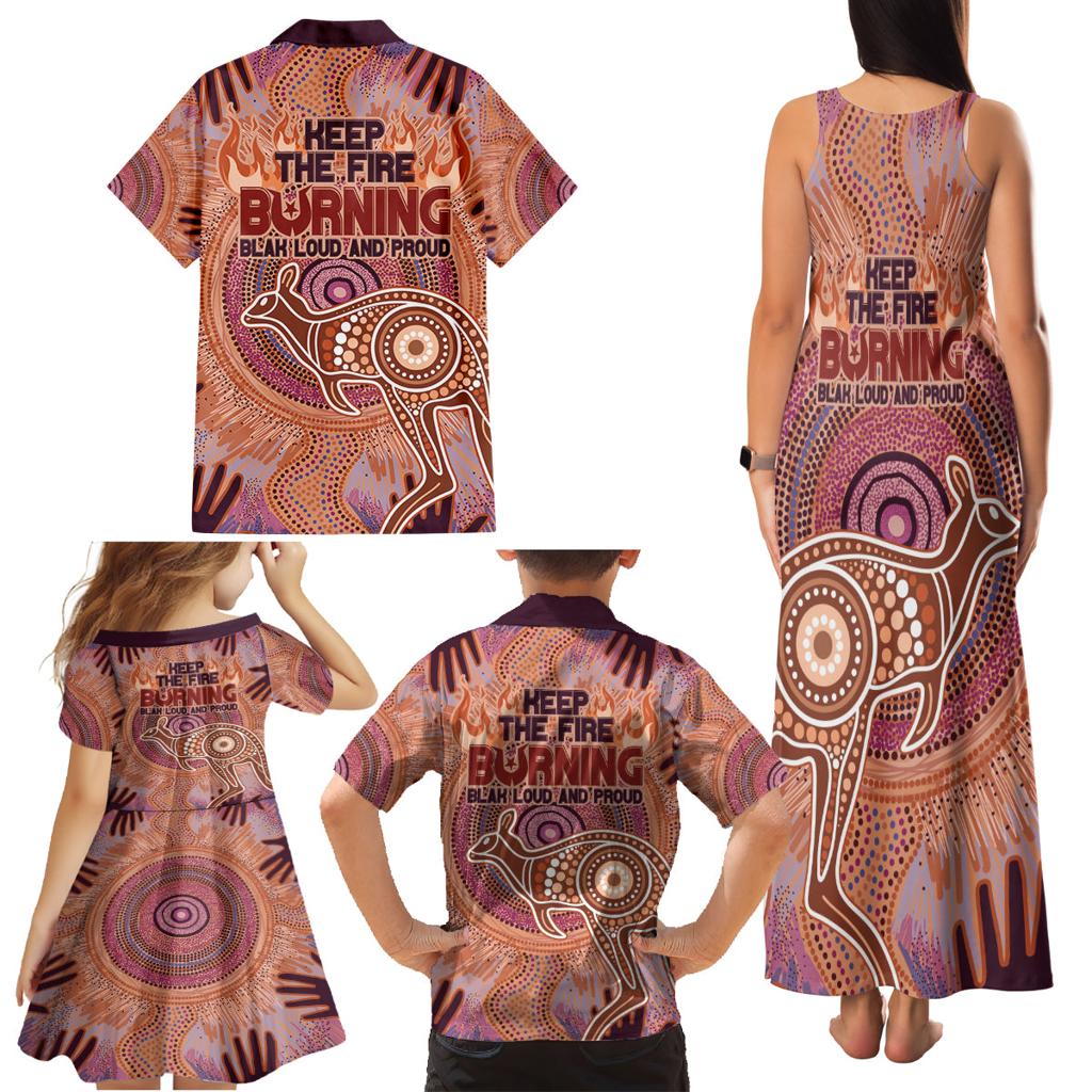 Fire Together NAIDOC 2024 Family Matching Tank Maxi Dress and Hawaiian Shirt Indigenous Cultural Spirit
