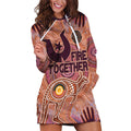 Fire Together NAIDOC 2024 Hoodie Dress Indigenous Cultural Spirit