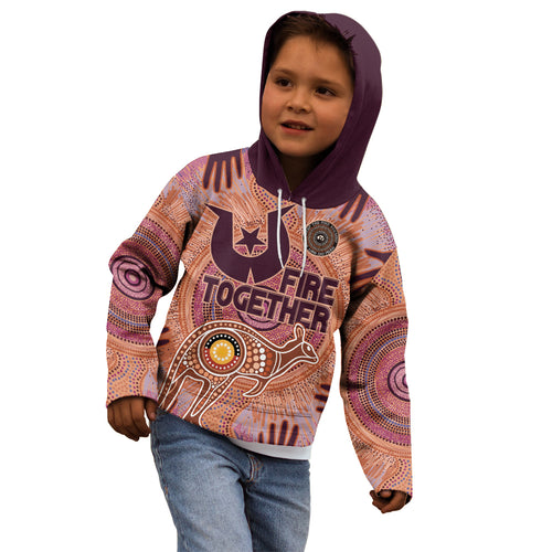 Fire Together NAIDOC 2024 Kid Hoodie Indigenous Cultural Spirit