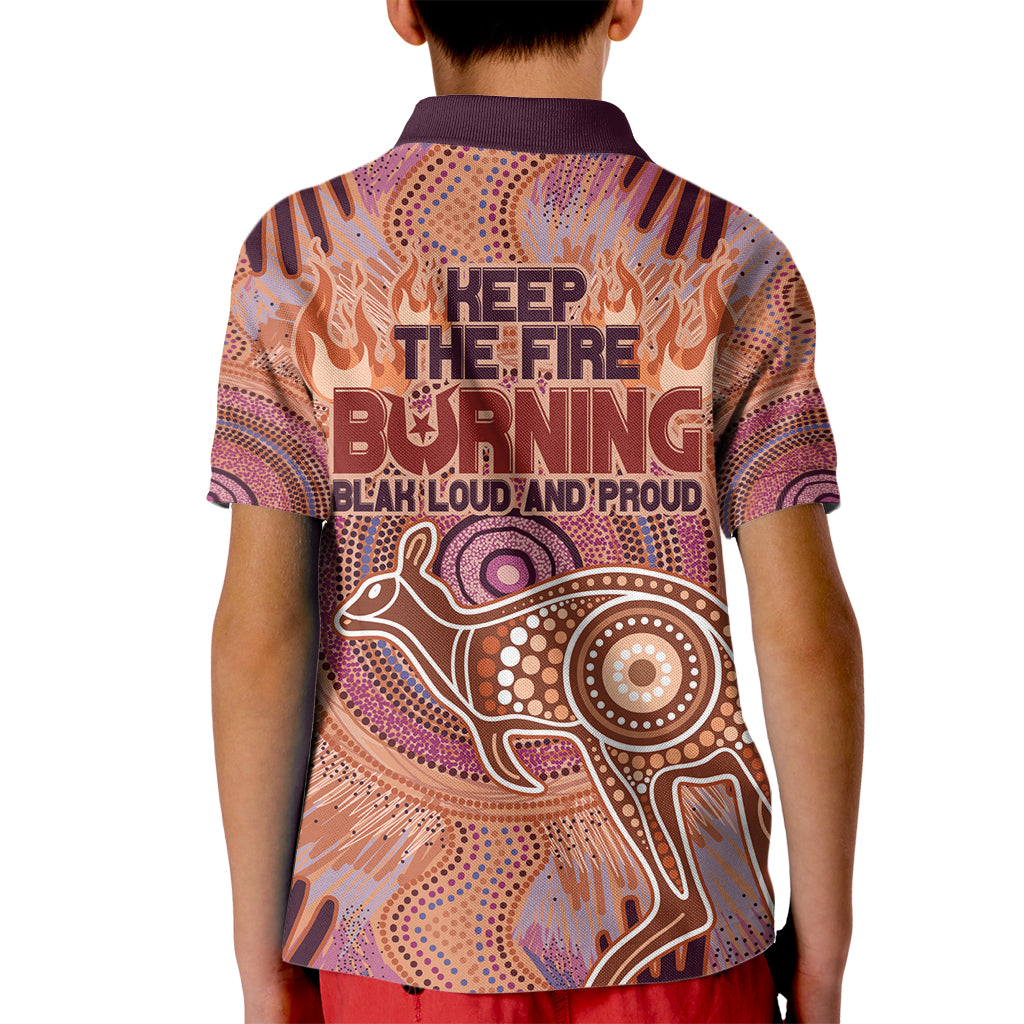 Fire Together NAIDOC 2024 Kid Polo Shirt Indigenous Cultural Spirit