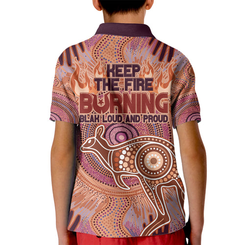 Fire Together NAIDOC 2024 Kid Polo Shirt Indigenous Cultural Spirit