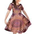 Fire Together NAIDOC 2024 Kid Short Sleeve Dress Indigenous Cultural Spirit