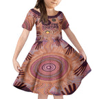 Fire Together NAIDOC 2024 Kid Short Sleeve Dress Indigenous Cultural Spirit