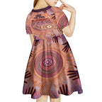 Fire Together NAIDOC 2024 Kid Short Sleeve Dress Indigenous Cultural Spirit