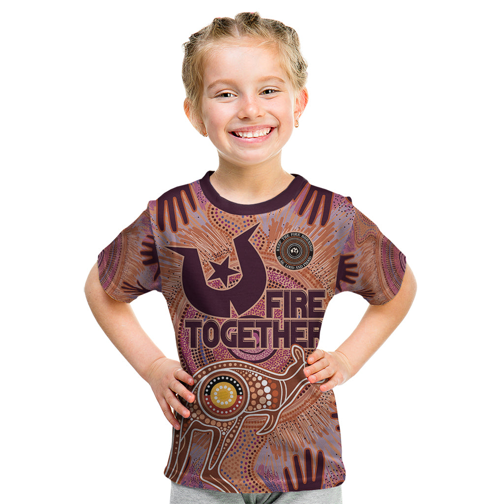 Fire Together NAIDOC 2024 Kid T Shirt Indigenous Cultural Spirit