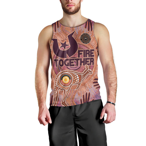 Fire Together NAIDOC 2024 Men Tank Top Indigenous Cultural Spirit
