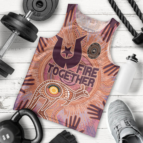 Fire Together NAIDOC 2024 Men Tank Top Indigenous Cultural Spirit