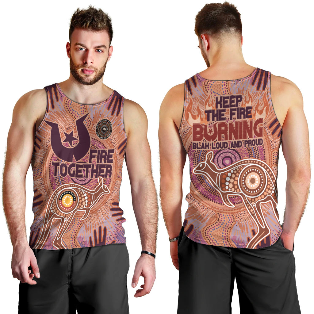 Fire Together NAIDOC 2024 Men Tank Top Indigenous Cultural Spirit