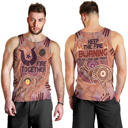 Fire Together NAIDOC 2024 Men Tank Top Indigenous Cultural Spirit