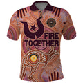 Fire Together NAIDOC 2024 Polo Shirt Indigenous Cultural Spirit