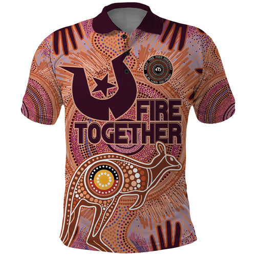 Fire Together NAIDOC 2024 Polo Shirt Indigenous Cultural Spirit