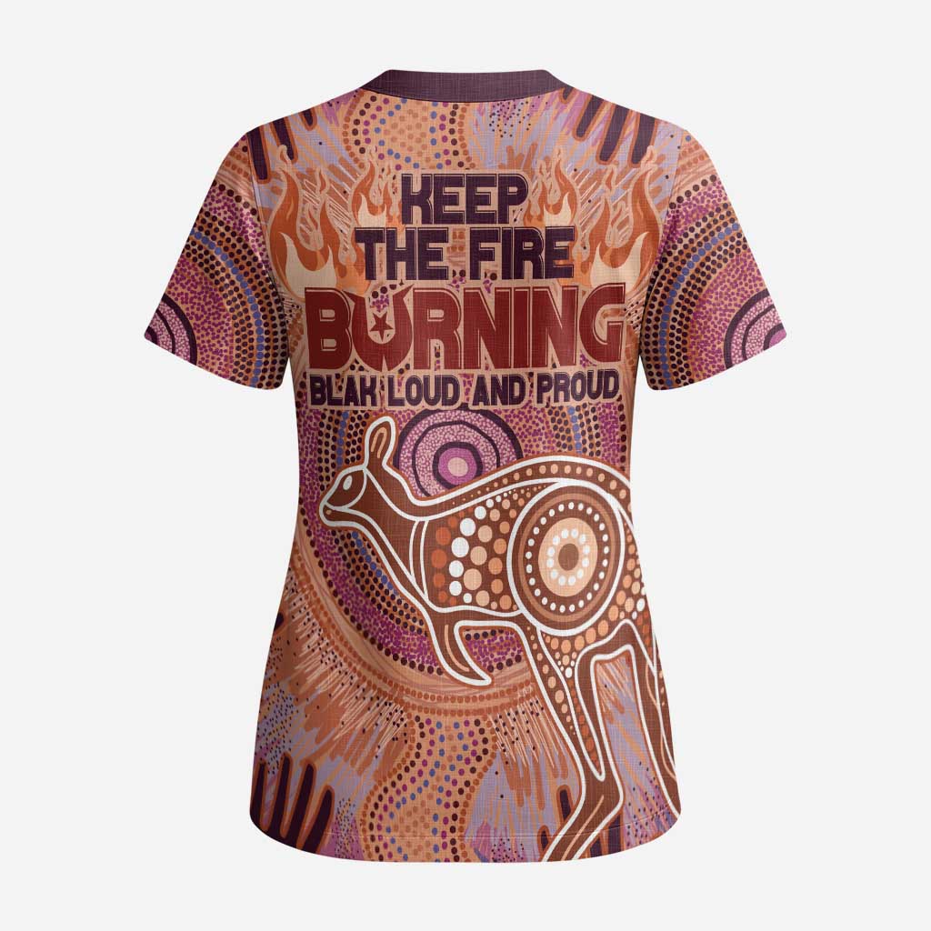 Fire Together NAIDOC 2024 Scrub Top Indigenous Cultural Spirit - Aussie Hoodie