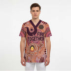 Fire Together NAIDOC 2024 Scrub Top Indigenous Cultural Spirit - Aussie Hoodie