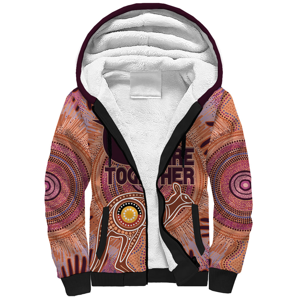 Fire Together NAIDOC 2024 Sherpa Hoodie Indigenous Cultural Spirit