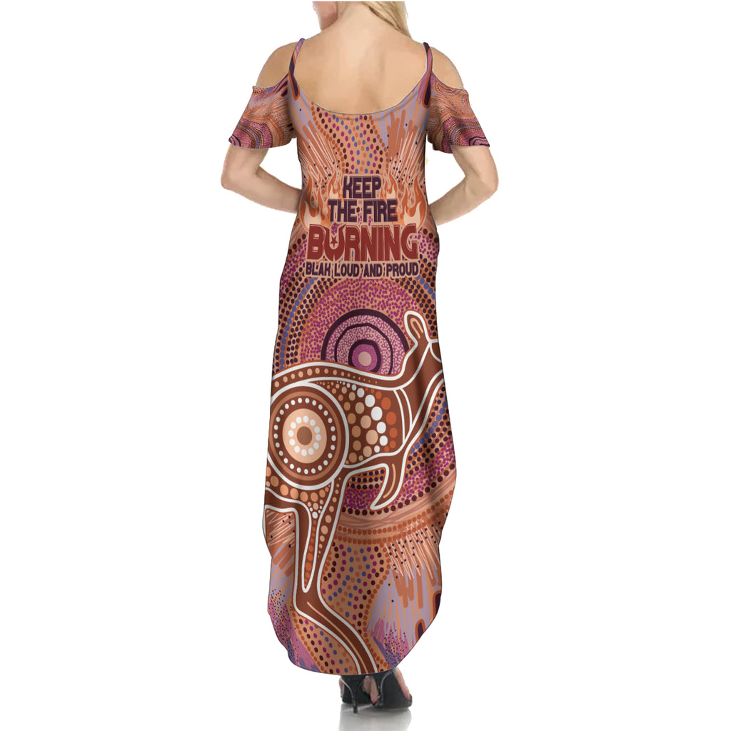 Fire Together NAIDOC 2024 Summer Maxi Dress Indigenous Cultural Spirit