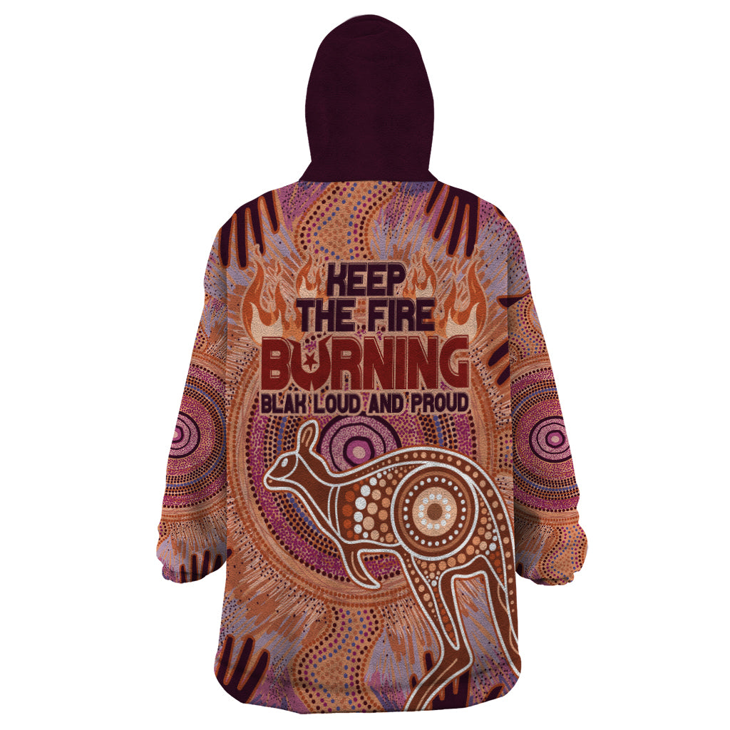 Fire Together NAIDOC 2024 Wearable Blanket Hoodie Indigenous Cultural Spirit
