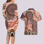 Generational Warriors NAIDOC 2024 Couples Matching Long Sleeve Bodycon Dress and Hawaiian Shirt Make a Fire Indigenous Cultural Spirit