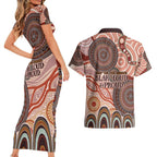 Generational Warriors NAIDOC 2024 Couples Matching Short Sleeve Bodycon Dress and Hawaiian Shirt Make a Fire Indigenous Cultural Spirit