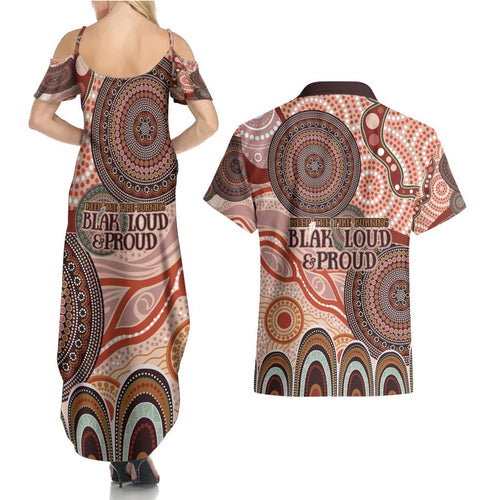 Generational Warriors NAIDOC 2024 Couples Matching Summer Maxi Dress and Hawaiian Shirt Make a Fire Indigenous Cultural Spirit