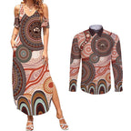 Generational Warriors NAIDOC 2024 Couples Matching Summer Maxi Dress and Long Sleeve Button Shirt Make a Fire Indigenous Cultural Spirit