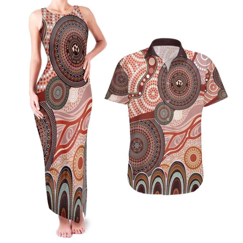 Generational Warriors NAIDOC 2024 Couples Matching Tank Maxi Dress and Hawaiian Shirt Make a Fire Indigenous Cultural Spirit