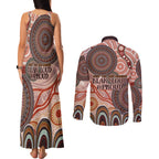 Generational Warriors NAIDOC 2024 Couples Matching Tank Maxi Dress and Long Sleeve Button Shirt Make a Fire Indigenous Cultural Spirit