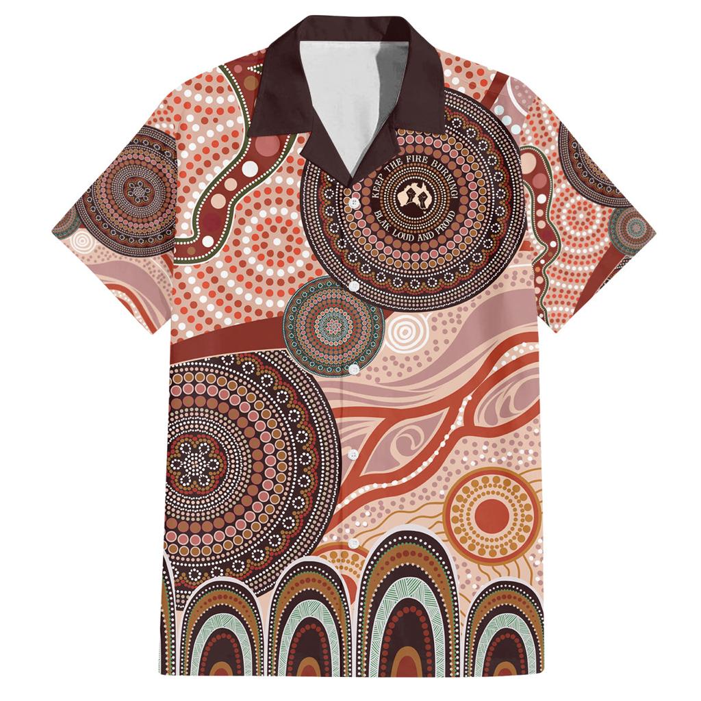 Generational Warriors NAIDOC 2024 Family Matching Puletasi and Hawaiian Shirt Make a Fire Indigenous Cultural Spirit