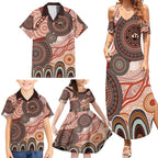 Generational Warriors NAIDOC 2024 Family Matching Summer Maxi Dress and Hawaiian Shirt Make a Fire Indigenous Cultural Spirit