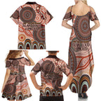 Generational Warriors NAIDOC 2024 Family Matching Summer Maxi Dress and Hawaiian Shirt Make a Fire Indigenous Cultural Spirit