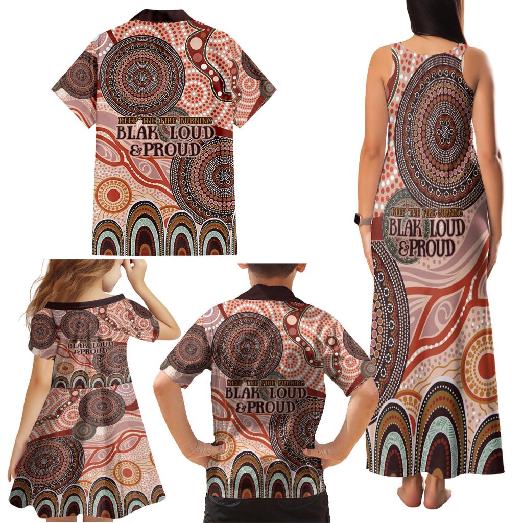 Generational Warriors NAIDOC 2024 Family Matching Tank Maxi Dress and Hawaiian Shirt Make a Fire Indigenous Cultural Spirit