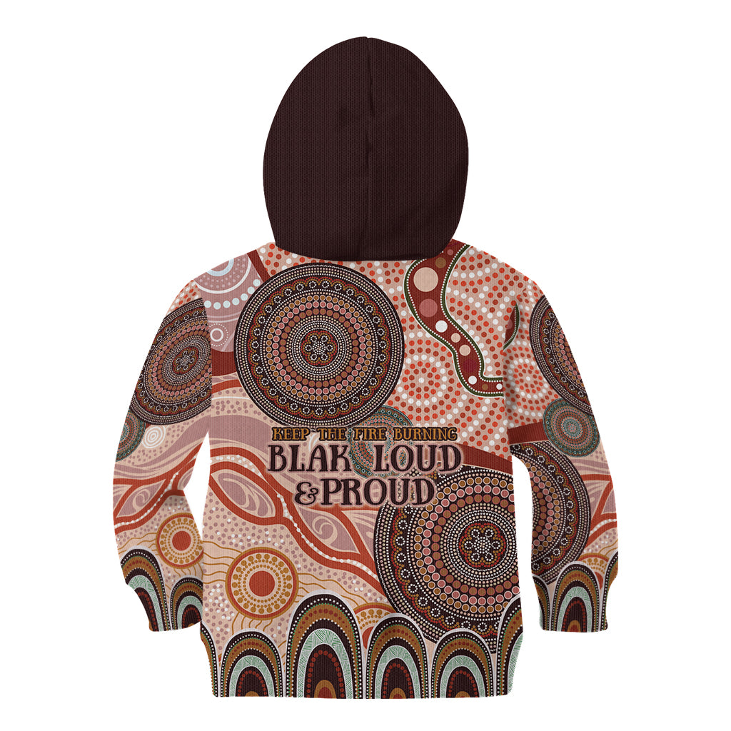 Generational Warriors NAIDOC 2024 Kid Hoodie Make a Fire Indigenous Cultural Spirit