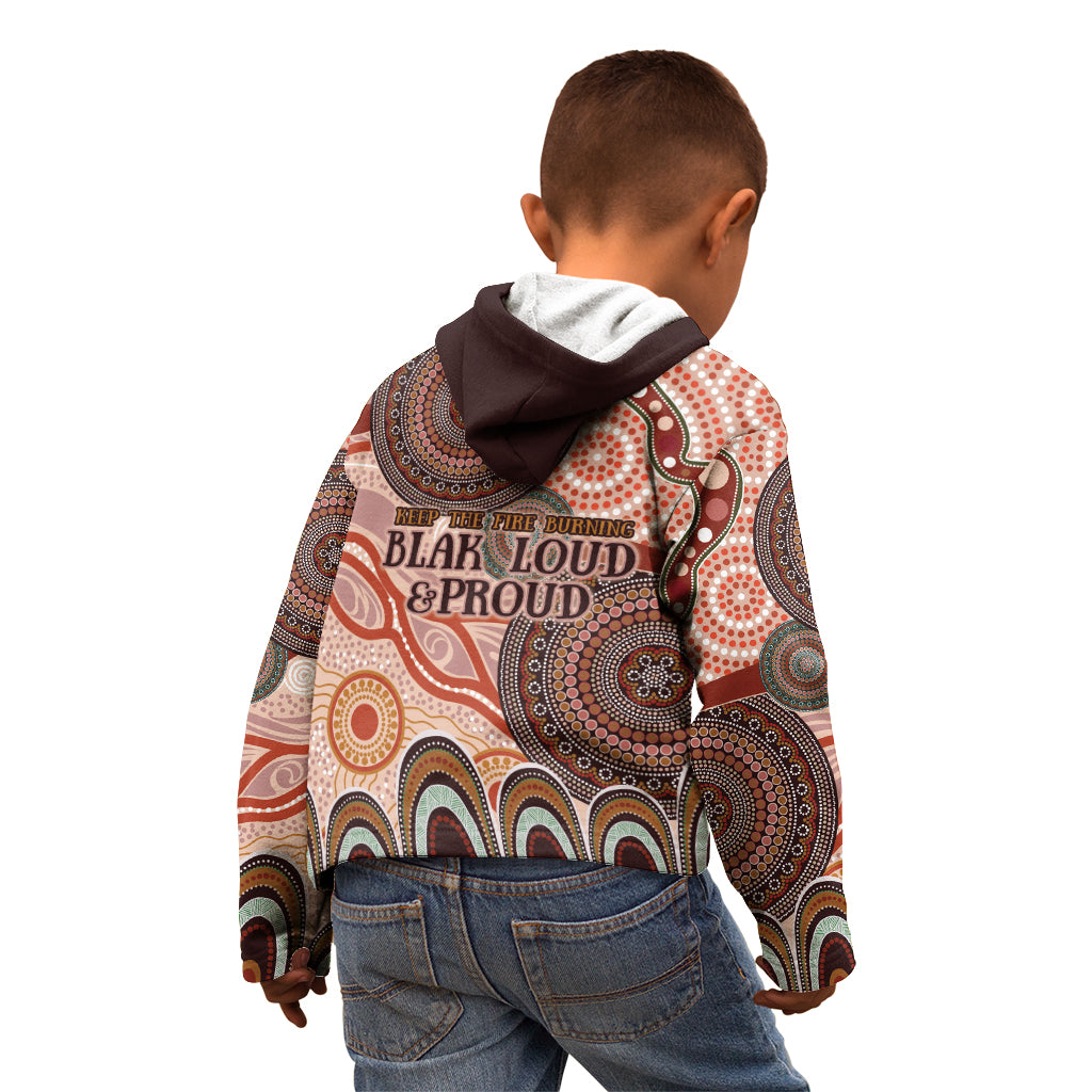 Generational Warriors NAIDOC 2024 Kid Hoodie Make a Fire Indigenous Cultural Spirit