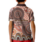 Generational Warriors NAIDOC 2024 Kid Polo Shirt Make a Fire Indigenous Cultural Spirit