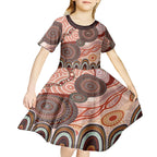 Generational Warriors NAIDOC 2024 Kid Short Sleeve Dress Make a Fire Indigenous Cultural Spirit