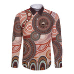 Generational Warriors NAIDOC 2024 Long Sleeve Button Shirt Make a Fire Indigenous Cultural Spirit