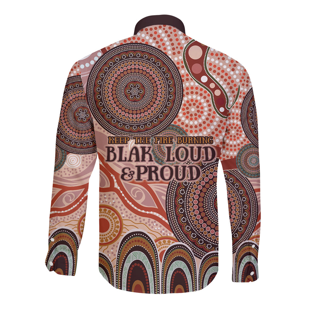 Generational Warriors NAIDOC 2024 Long Sleeve Button Shirt Make a Fire Indigenous Cultural Spirit