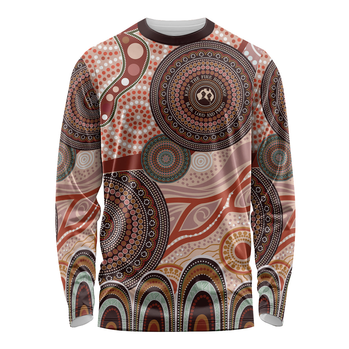 Generational Warriors NAIDOC 2024 Long Sleeve Shirt Make a Fire Indigenous Cultural Spirit