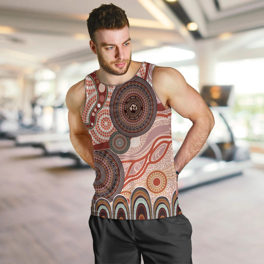 Generational Warriors NAIDOC 2024 Men Tank Top Make a Fire Indigenous Cultural Spirit
