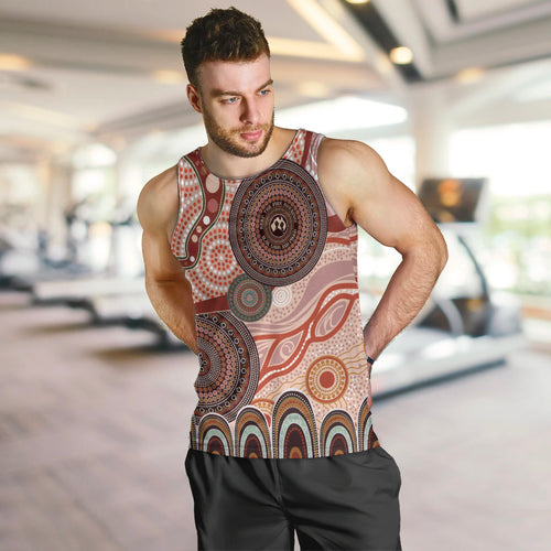 Generational Warriors NAIDOC 2024 Men Tank Top Make a Fire Indigenous Cultural Spirit