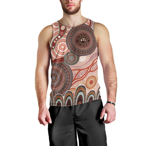 Generational Warriors NAIDOC 2024 Men Tank Top Make a Fire Indigenous Cultural Spirit