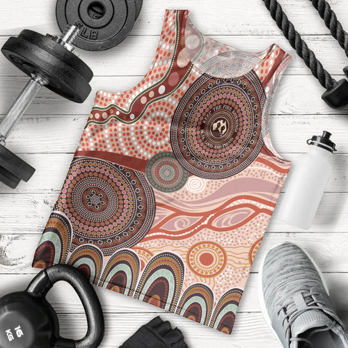 Generational Warriors NAIDOC 2024 Men Tank Top Make a Fire Indigenous Cultural Spirit