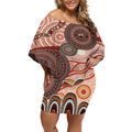 Generational Warriors NAIDOC 2024 Off Shoulder Short Dress Make a Fire Indigenous Cultural Spirit